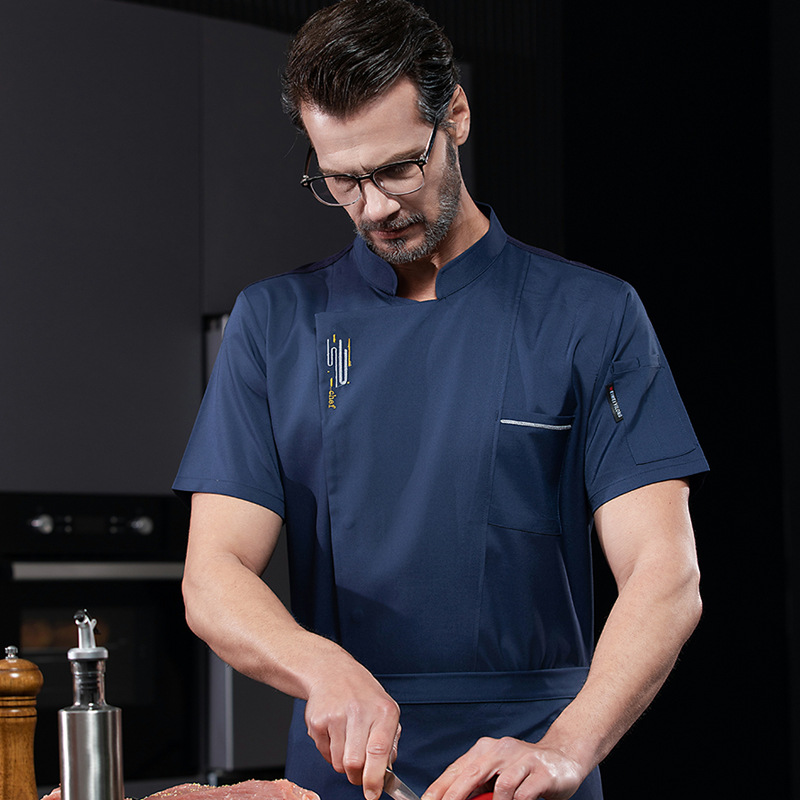 Hotel Restaurant Restaurant Baking Western Food Kitchen Chef Clothes suit Men's Chef Work Clothes Women's Short-sleeved Summer Clothes