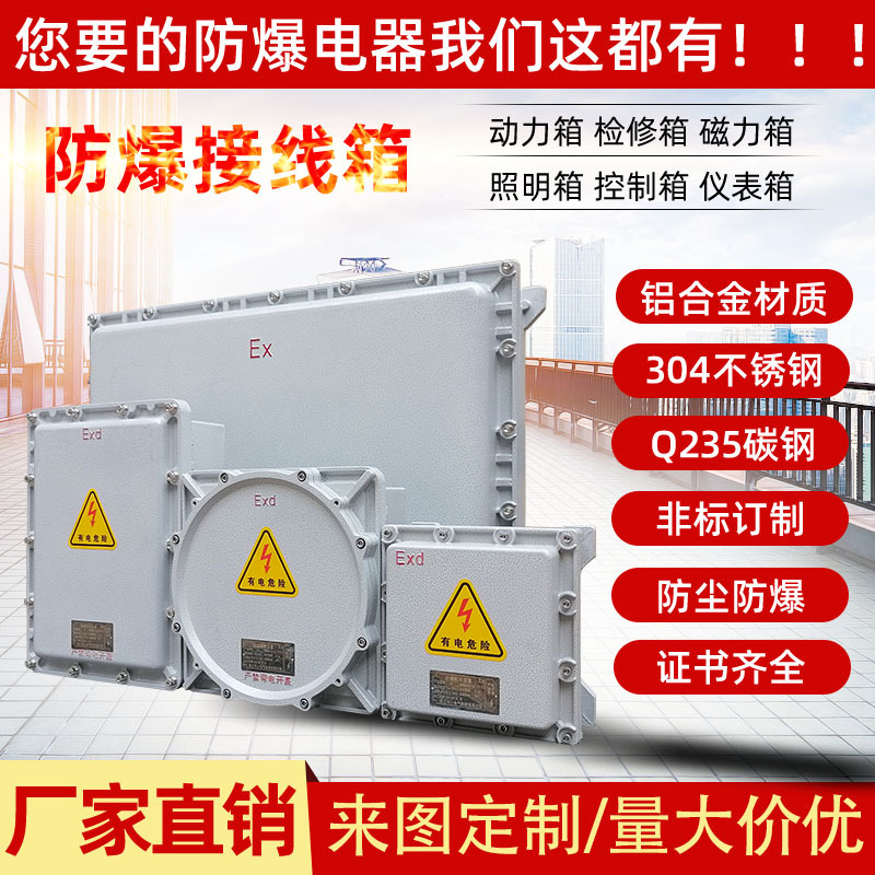 Aluminum Alloy Explosion-Proof Wiring Box Manufacturer Stainless Steel Safe and Durable Maintenance Power Control Distribution Box Wholesale