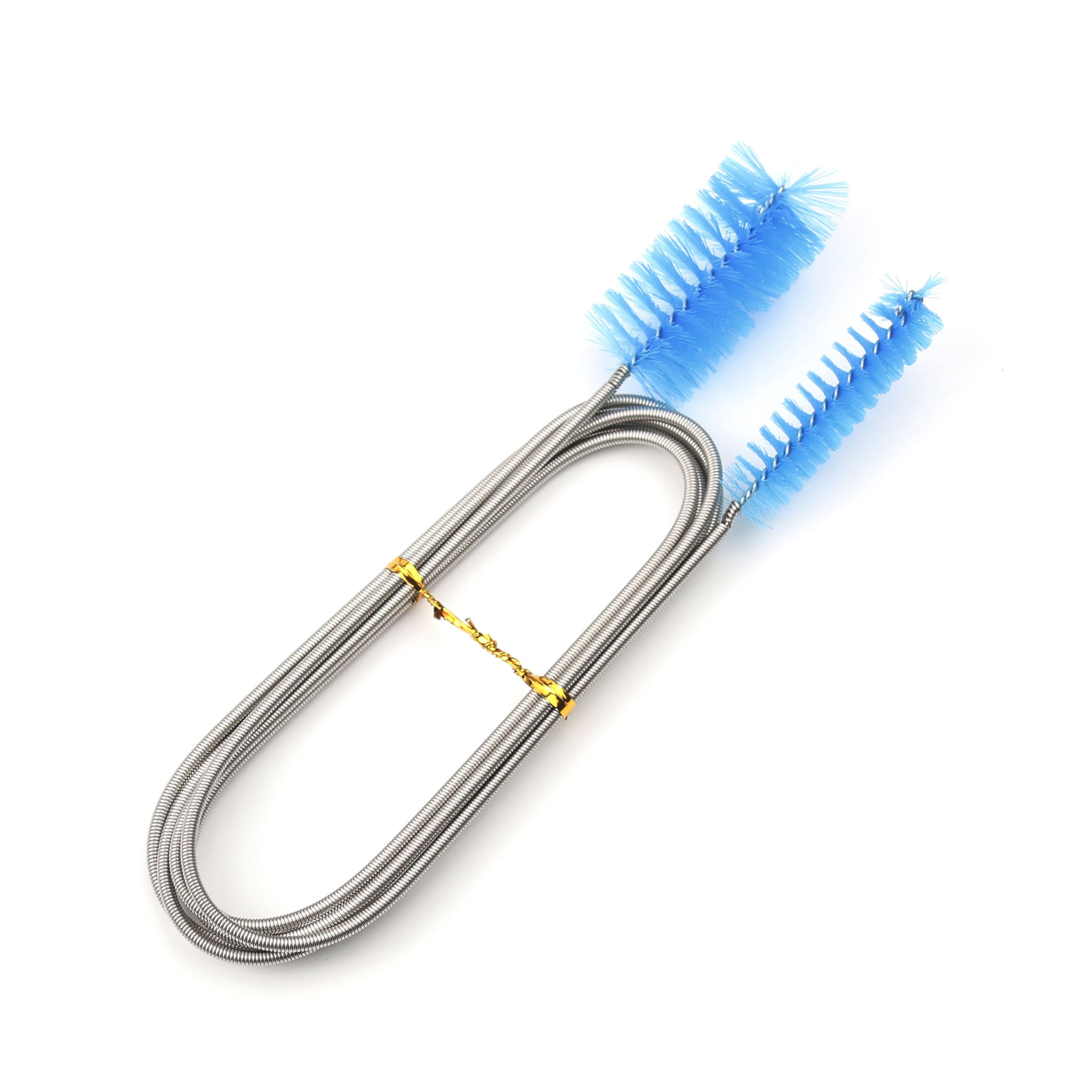 Aquarium spring brush stainless steel double head cleaning brush glass plastic pipe inner wall cleaning tool brush