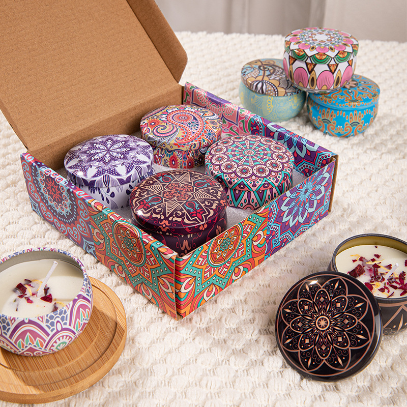 Cross-border Soybean Wax Dried Flower Aromatherapy Candle? Wedding Accompanying Gift Birthday Gift Flower Scented Candle