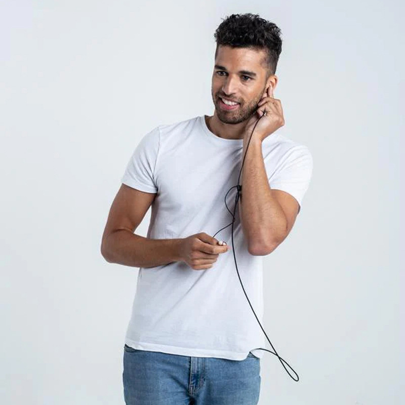 Wraps copper ring wire-controlled mobile phone headset wired with microphone type-c headset 3.5 headset wholesale bass cross-border