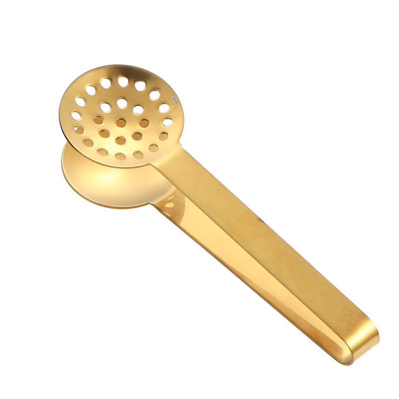 Stainless Steel Tea Bag Clip, Creative Tea Spoon, Cross-Border Multifunctional Tea Leaf Squeezing Pliers, Wholesale in Stock, Stainless Steel Tea Clip