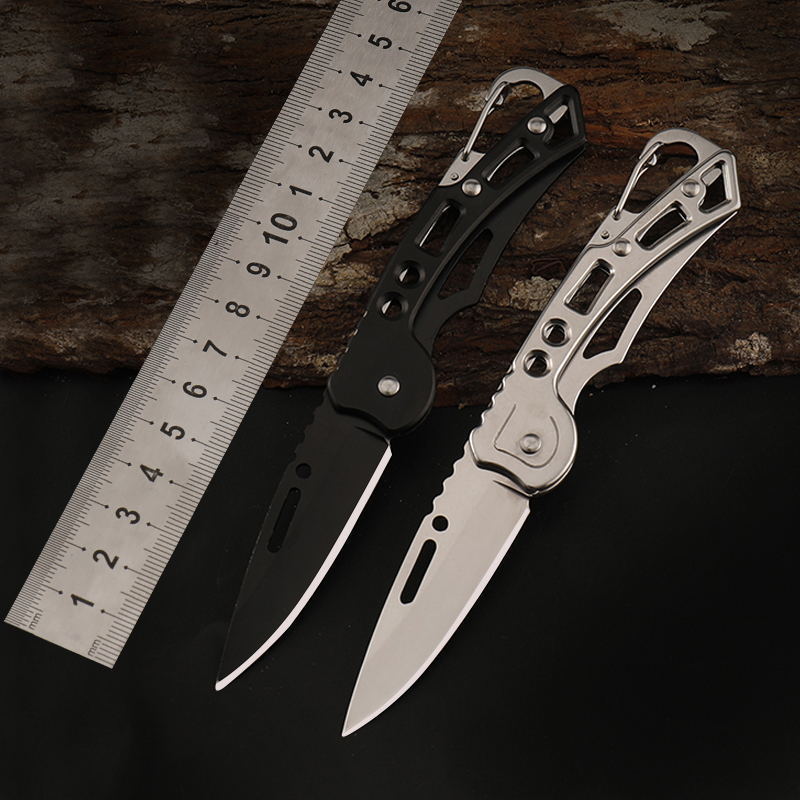 Multifunctional Stainless Steel Foldableing Knife Keychain Outdoor Camping Style Mini Exquisite Knife Portable Fruit Knife Paring Knife