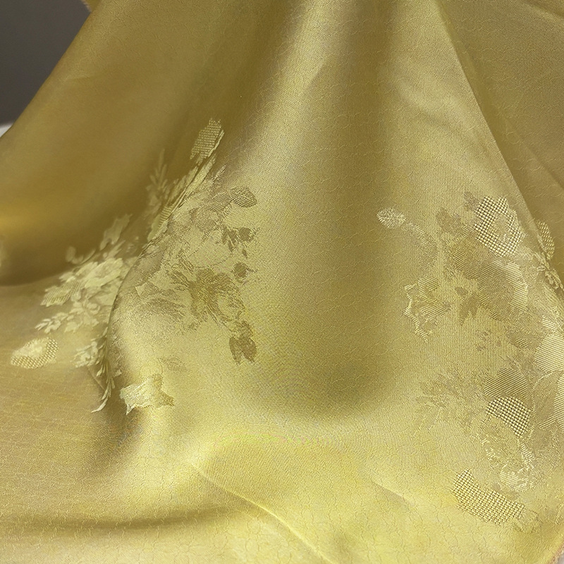 Morandi Color Lightweight Clothing Fabric Chinese Style Fragrant Cloud Gauze Fabric Floral Cheongsam Dress Fabric Summer