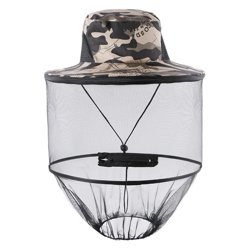 Wholesale outdoor fishing cap mosquito proof cap gauze cap beekeeper equipment mask night fishing mosquito proof hat fishing supplies