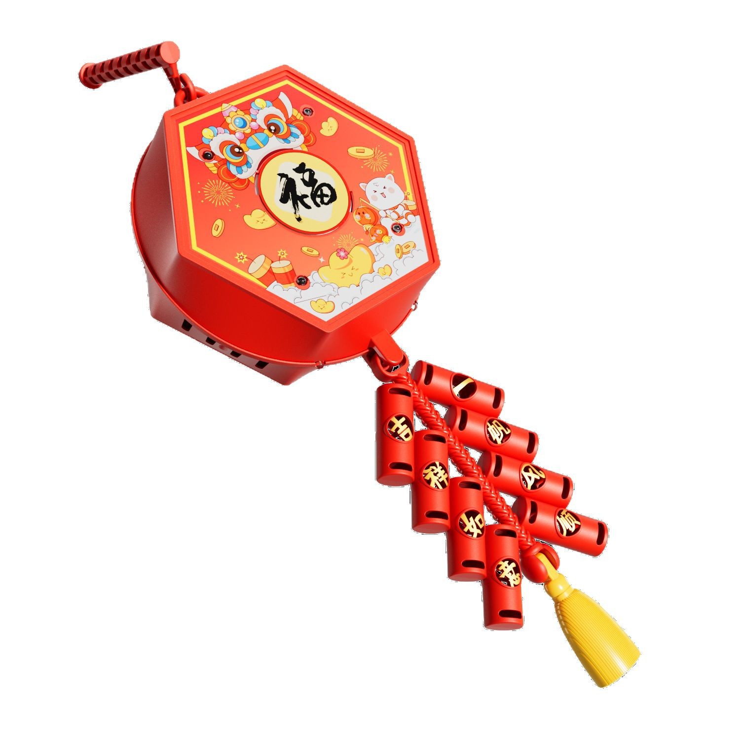 2025 new firecracker bubble machine automatic music light charging portable lantern net red explosions electronic fireworks