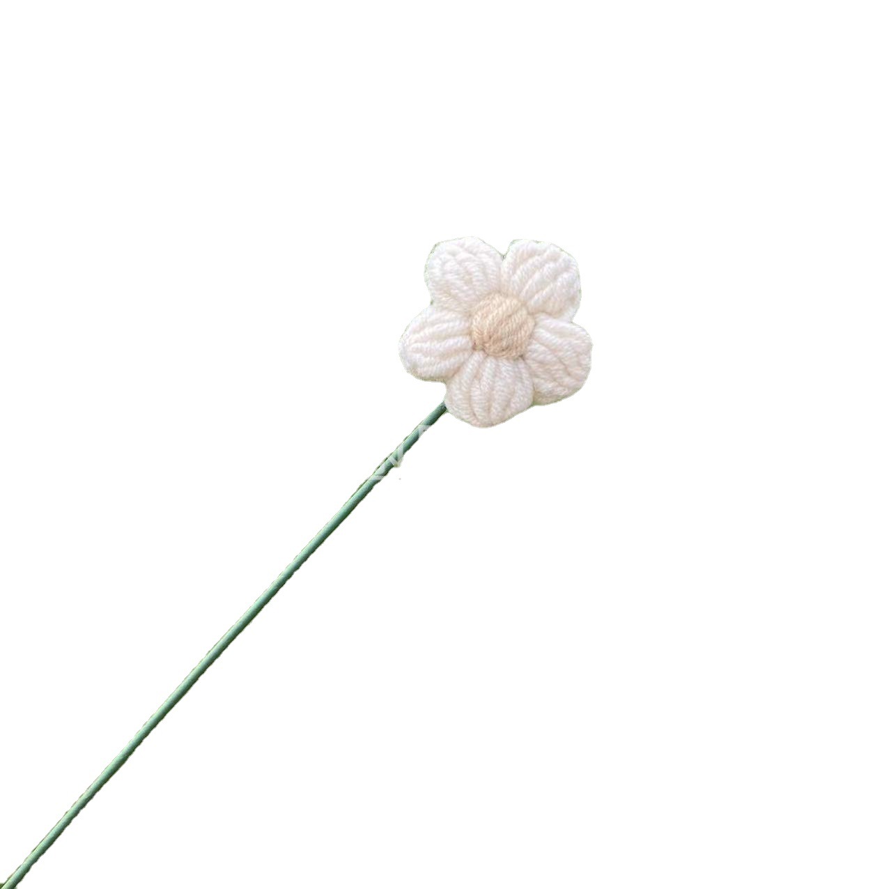 Finished Hand-knitted Puff Flower Simulated Bouquet Wool Crocheted Bouquet with Birthday Gift Teacher's Day Gift