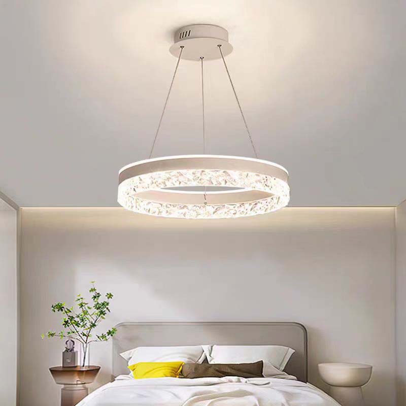 Люстра, умная защита глаз, роскошный светильник для гостиной, потолочный светильник для спальни, современная простая круглая лампа