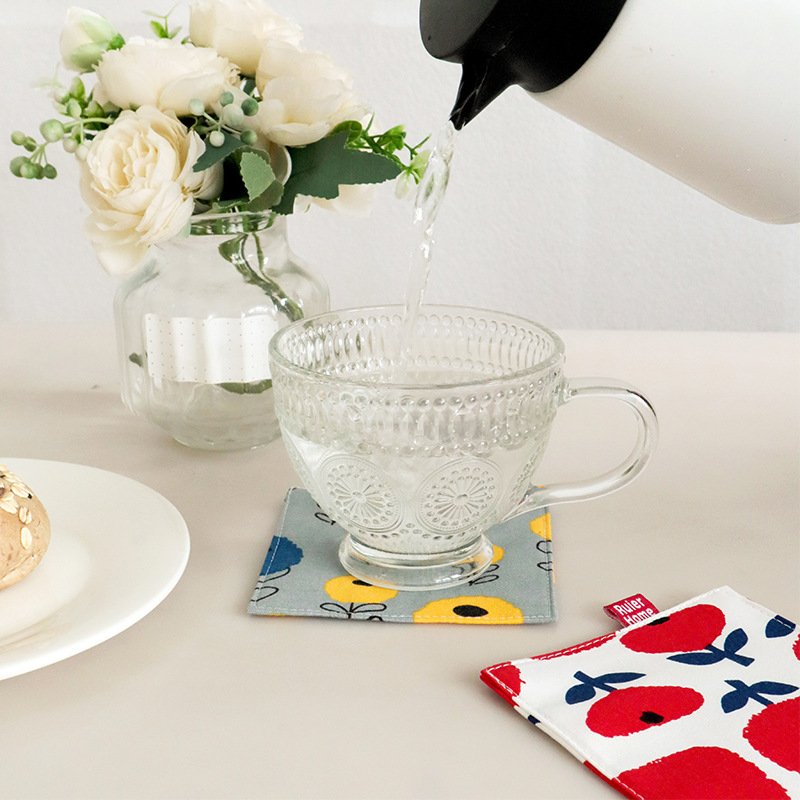 Coaster Japanese Fabric Coaster Double Layer Mug Coaster Tea Coaster Insulated Coaster