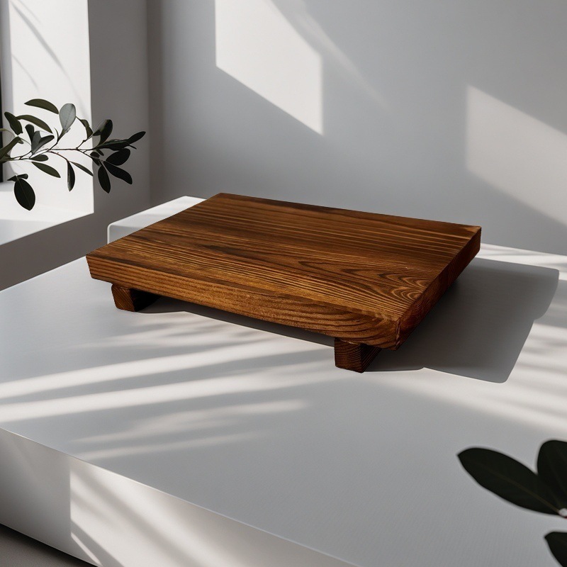 Деревянный поднос, домашний поднос для хранения, простой декоративный поднос на столе