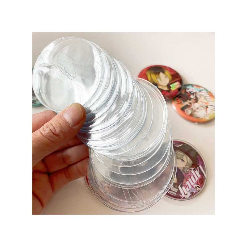 In-Stock Genshin Impact Badge Protective Cover, Anime Badge Leather Case, Transparent Single Pack Badge Protective Film