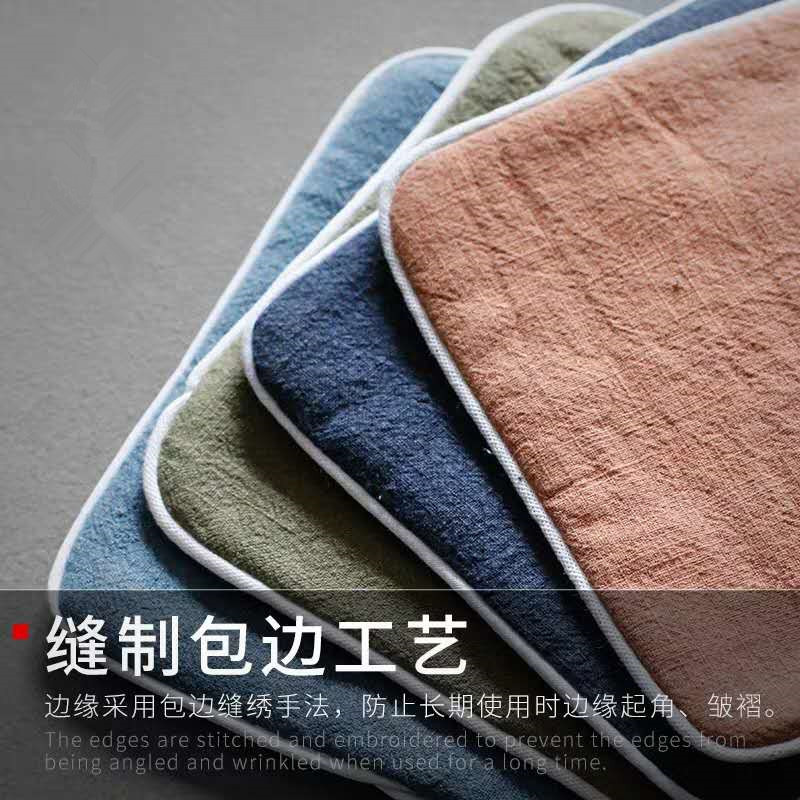 Cotton and Linen Tea Towel Pot Mat Zen Hand-Painted Absorbent Thickened Tea Towel Dry Bubble Mat Pot Holder Kung Fu Tea Set Office Home