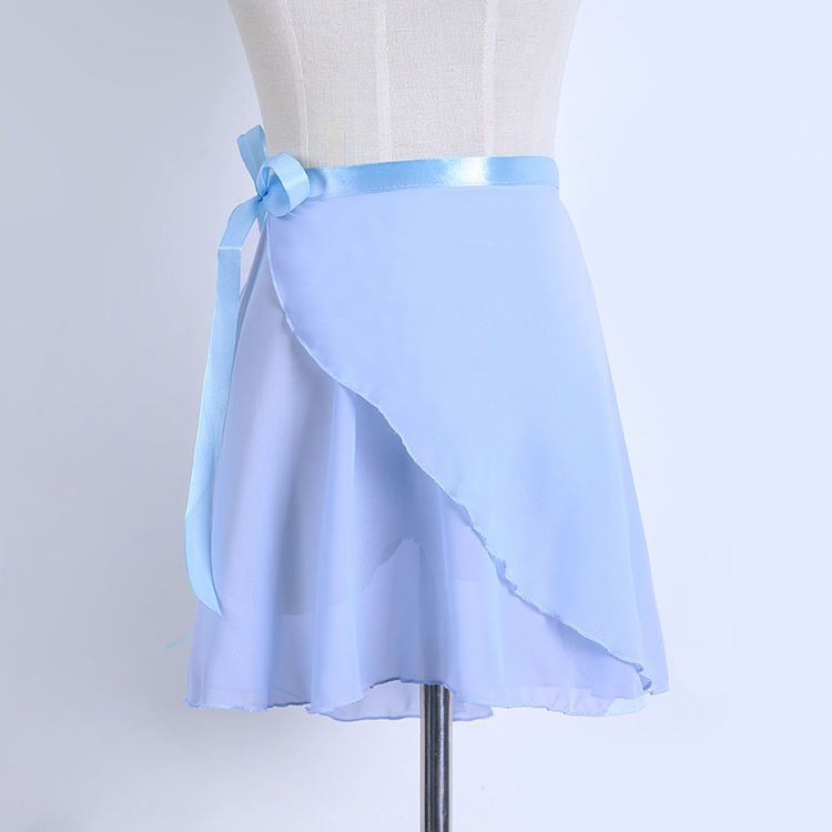 Ballet Skirt Practice Clothes Dance Gauze Skirt Adult Women's Skirt One-Piece Skirt Chiffon Apron Jumpsuit Mini Skirt