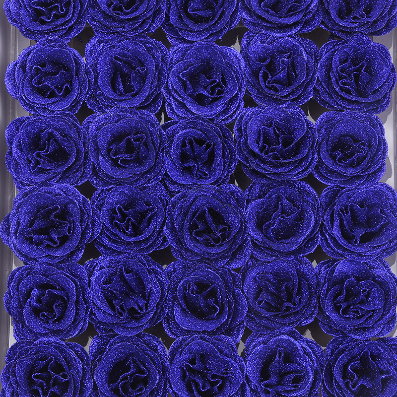 Factory Direct Sales Crystal Rose Gold Pink Flower Head Blue Enchantress Valentine's Day Bouquet DIY Material Glitter Rose Flower