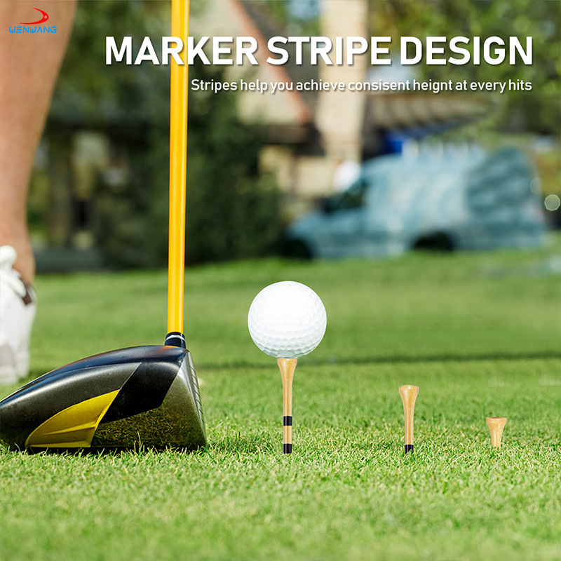 Golf Spikes Bamboo Spikes 70Mm/83Mm Wood Color Ball Holder t Tee Golf Course Supplies Bamboo Spike Ball Tee