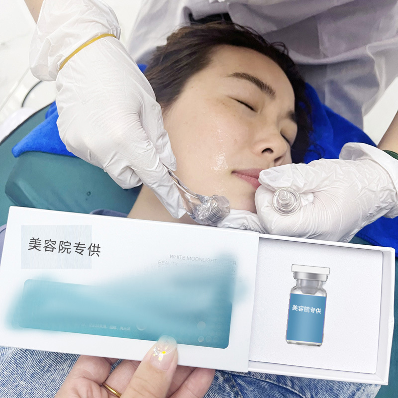 Beauty salon specializes in skin care products, seven-color water-light essence, water-light kinetic energy element, hydrating and moisturizing microneedle deep guiding stock solution