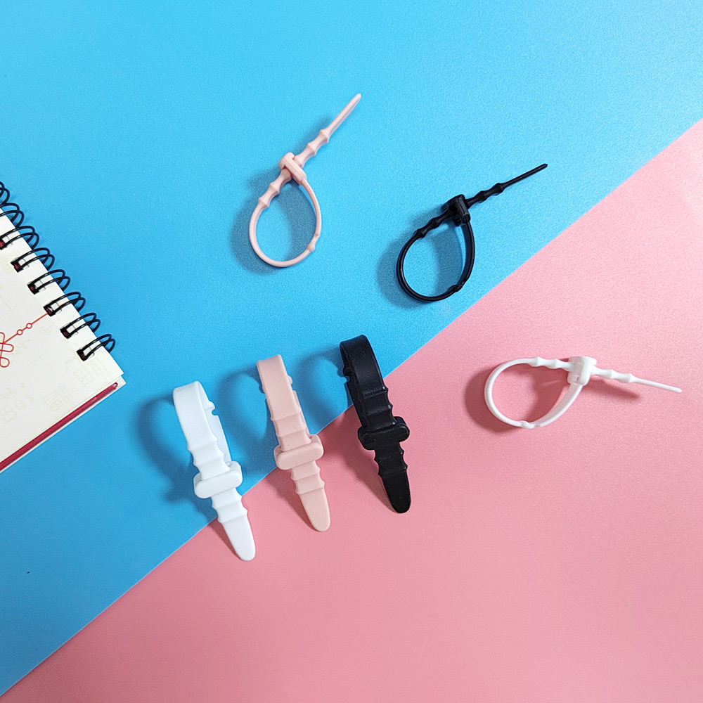 Fishbone Silicone Cable Organizer Data Cable Storage Tie Headphone Cable Winder Strap Cord Organizer