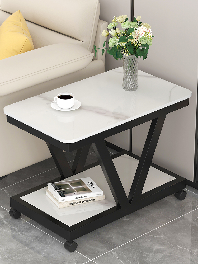 ✅ Light Luxury Slate Sofa Side Table Side Cabinet Side Cabinet Corner Table Living Room Popular Small Table Small Coffee Table Mini Removable