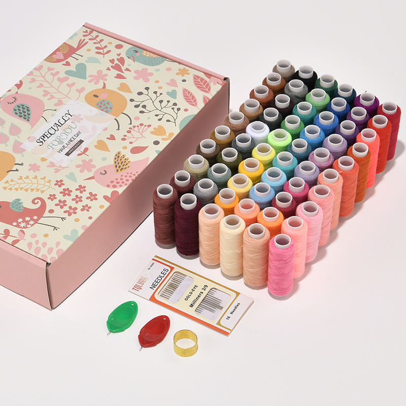 Household Sewing Kit with Sewing Thread Set for Hand Sewing and Mending, 402 Colorful Durable Polyester Sewing Thread