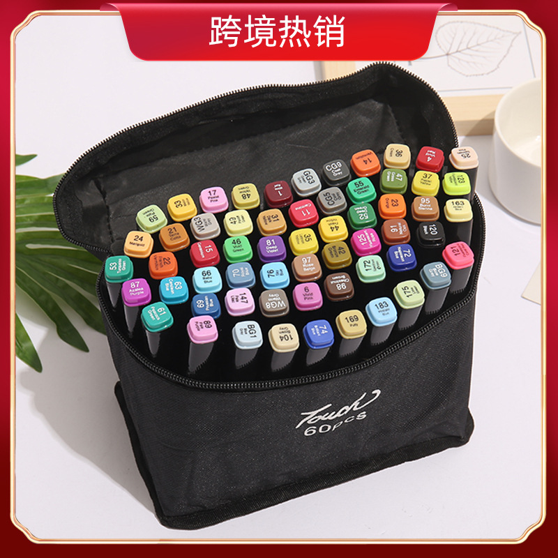 Double-Ended Alcohol-Based Oil-Based Liner Marker, Quick-Drying, High Coverage, Professional Drawing Tool for Art Students