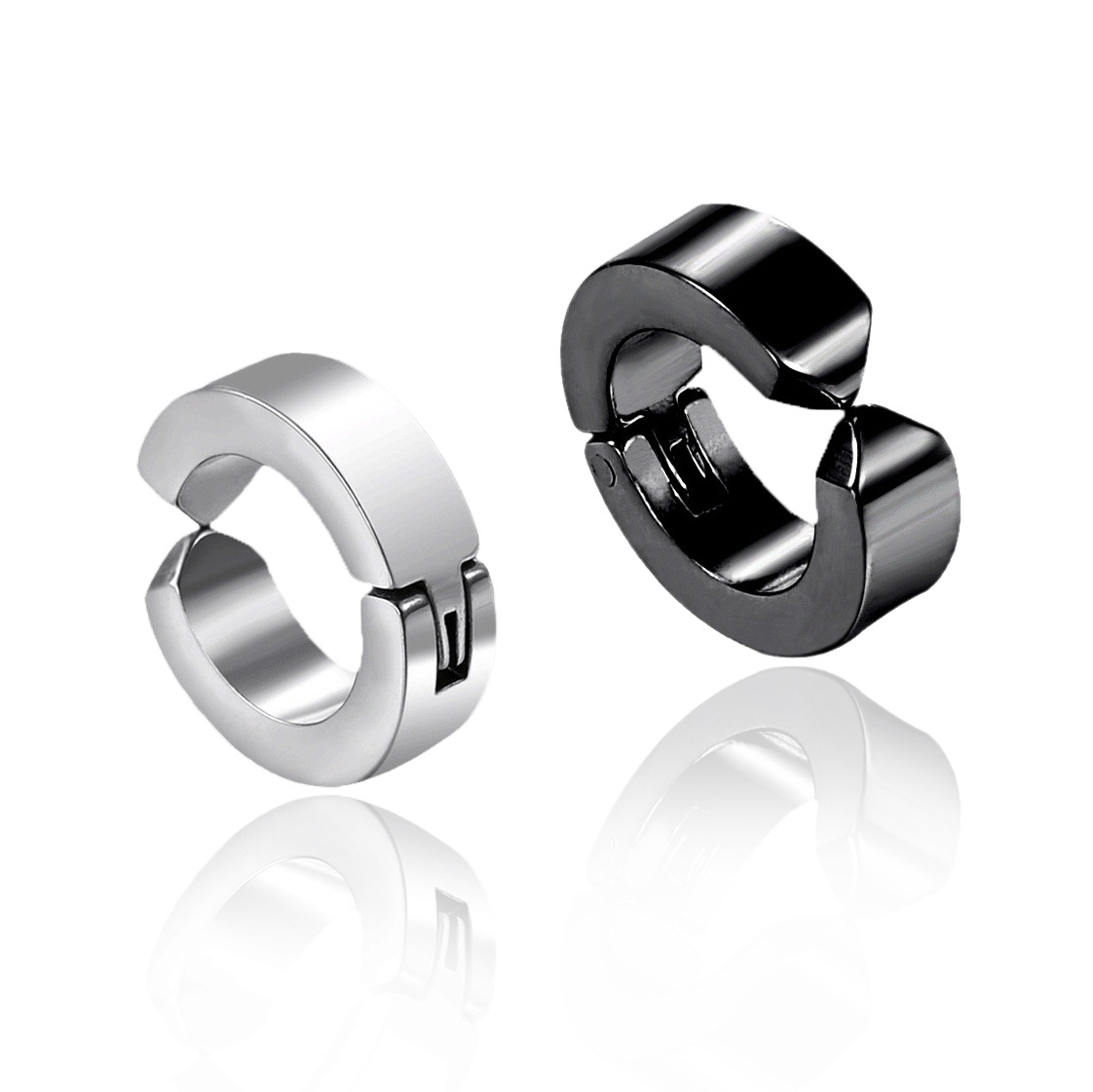 Серьги-зажимы без прокола уха из титановая сталь, не тускнеют, антиаллергенные, с высоким чувством стиля, оптовая продажа