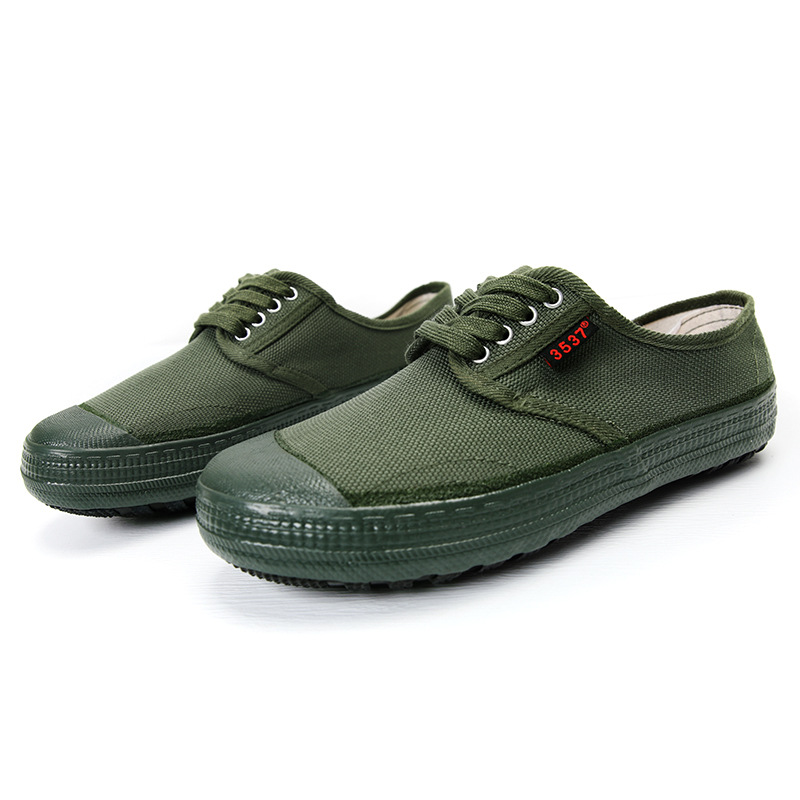 3537 Genuine Liberation Shoes for Men and Women, Construction Site Work Wear-resistant Labor Protection Shoes, Low-top Outdoor Canvas Work Yellow Rubber Shoes