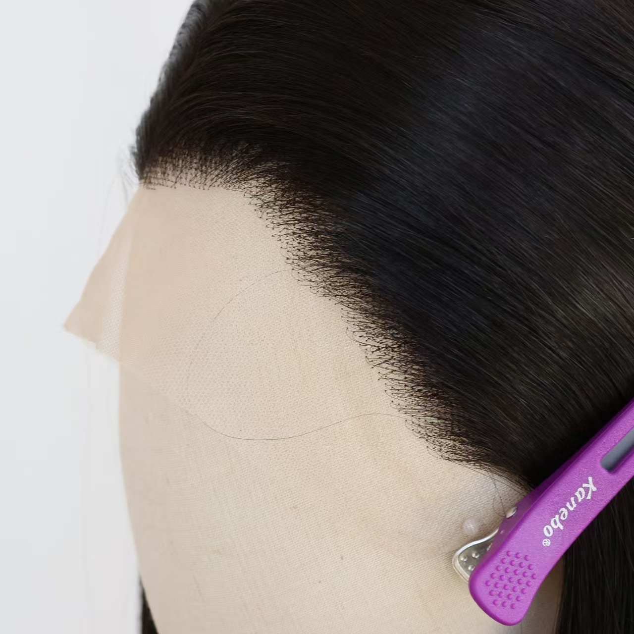 Hot-Selling Natural Hairline Black Long Straight Lace Front Wig High-Temperature Fiber Hand-Tied Wig Lace Wig