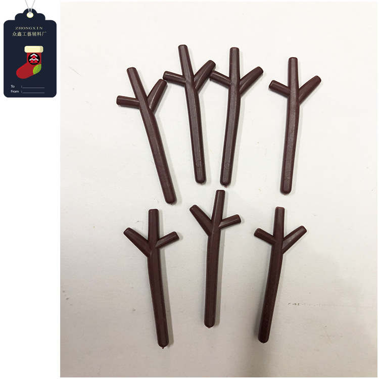 Manufacturers sell Christmas crafts snowman accessories snowman doll branches plastic tree branches Christmas antlers DIY