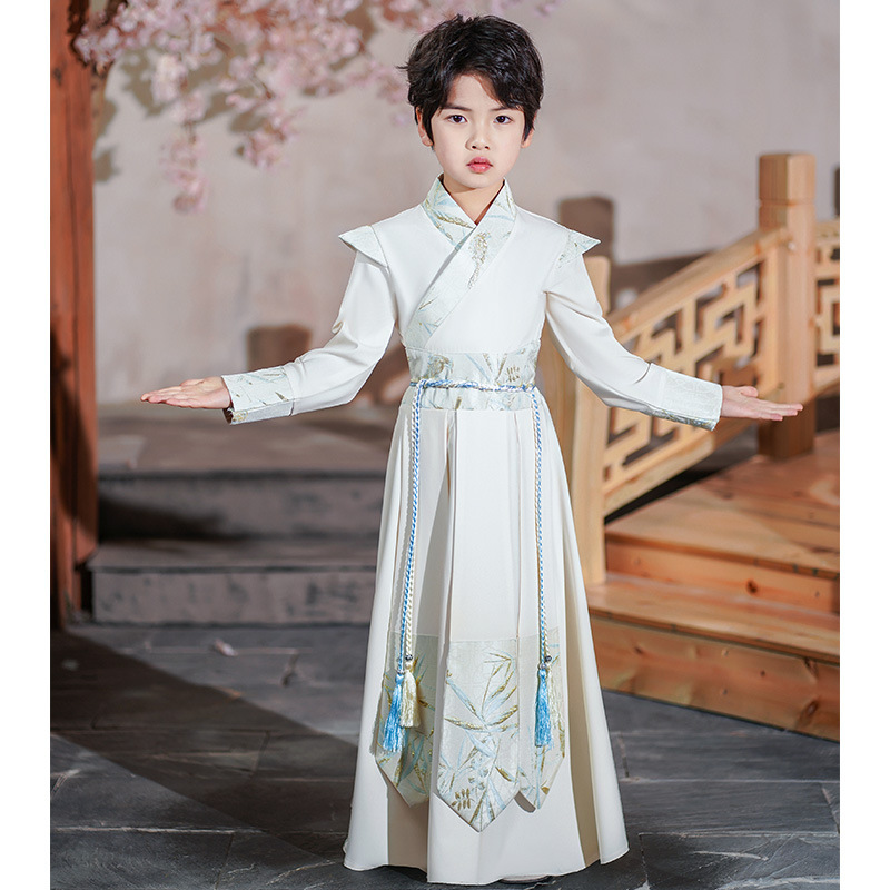 2025 New Spring and Summer Original Children's Han Dynasty Boys' Ancient Costumes Ancient Style Handsome Man Customer Service Tang Suit Performance Costumes Wholesale