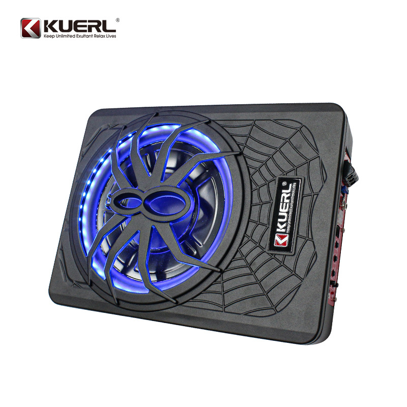 Factory wholesale car audio modified spider with lights 10 inch high-power active car ultra-thin subwoofer