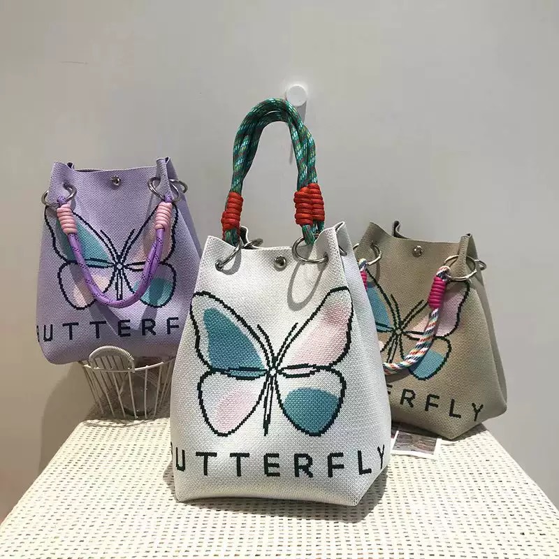 Корейская стильная новая ароматная сумка с узлом ручной работы весна-осень элегантная большая ёмкость