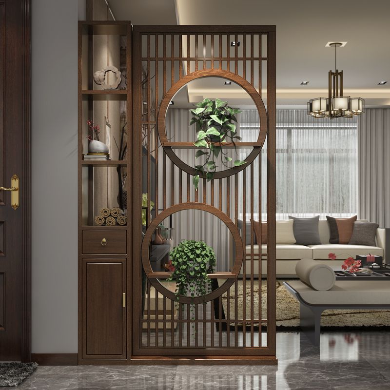 Экран-перегородка в новом китайском стиле, антикварный шкаф для хранения в гостиной