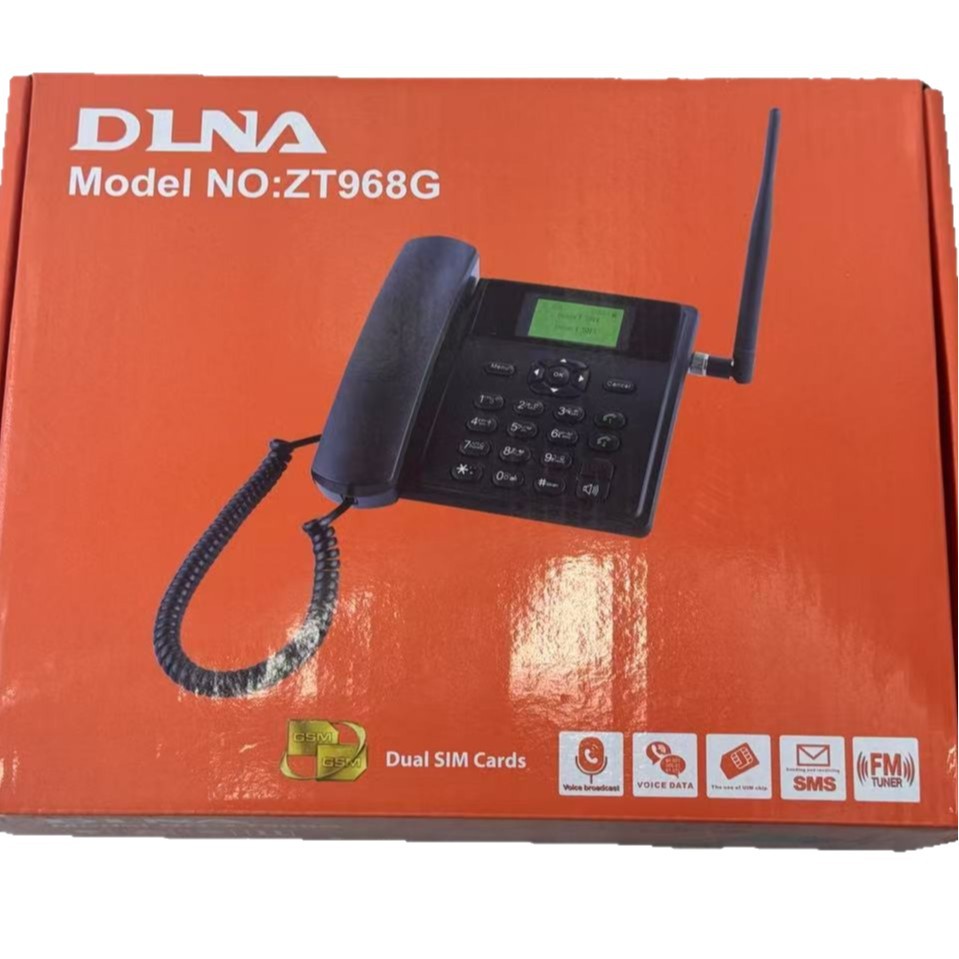 2G/3G/4G Gsm Plug-In Sim Dual Card Wireless Telephone Black Business Home Fixed Landline Cross-Border