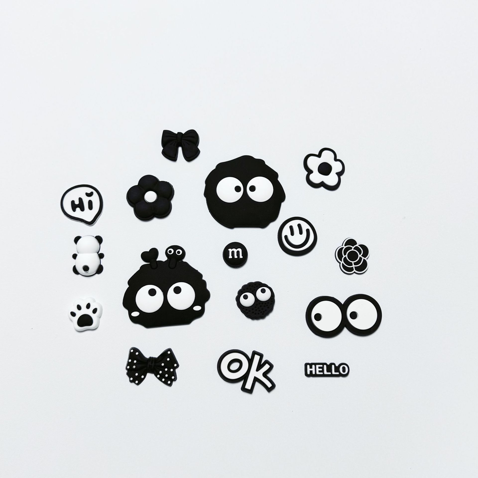 Pvc Soft Glue Patch Briquette Series Handmade DIY Mobile Phone Case Accessories Hole Shoe Accessories Wallet Silicone Patch