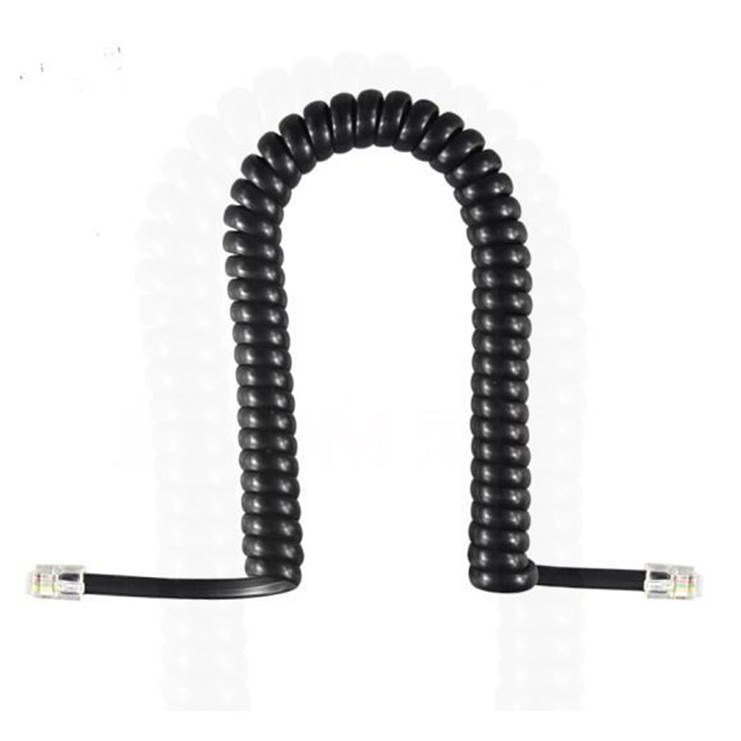 Telephone handset cable pull-resistant constant curve hotel telephone landline microphone handle cable copper non-knotted