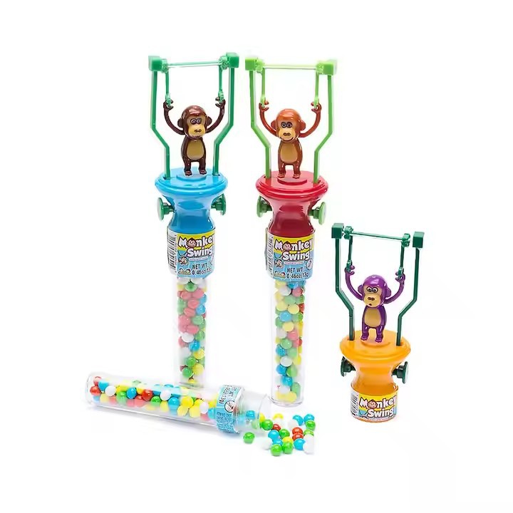 Press Drumming Monkey Can Hold Candy, Fun Cartoon Animal Shape, Supermarket Mother and Baby Educational Stall Toy Supply