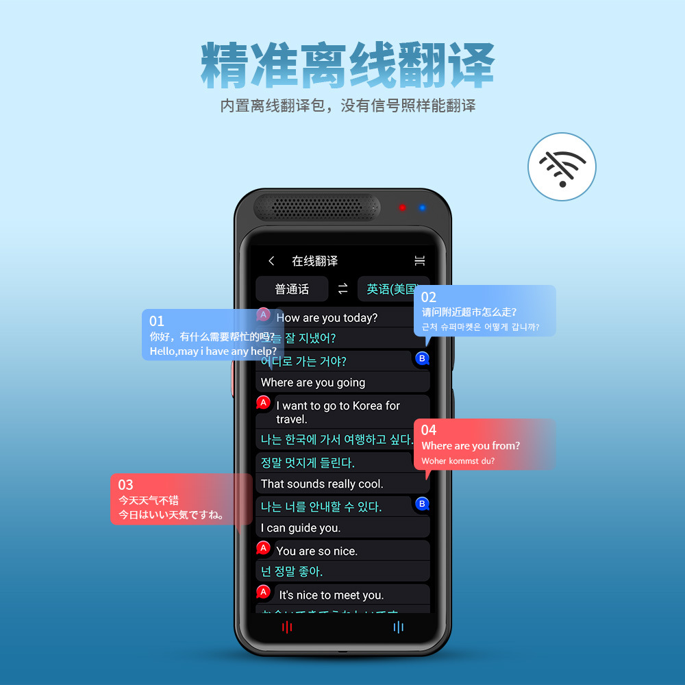 Vormor Z6 AI intelligent voice translator 138 languages simultaneous translation translator photo translation