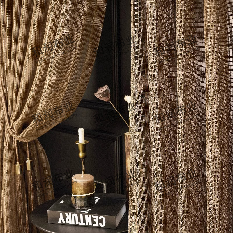 High-end French Window Screen Living Room Old Money Modern Light Luxury New Luxury Villa Retro Middle Ancient European Curtain Gauze Curtain