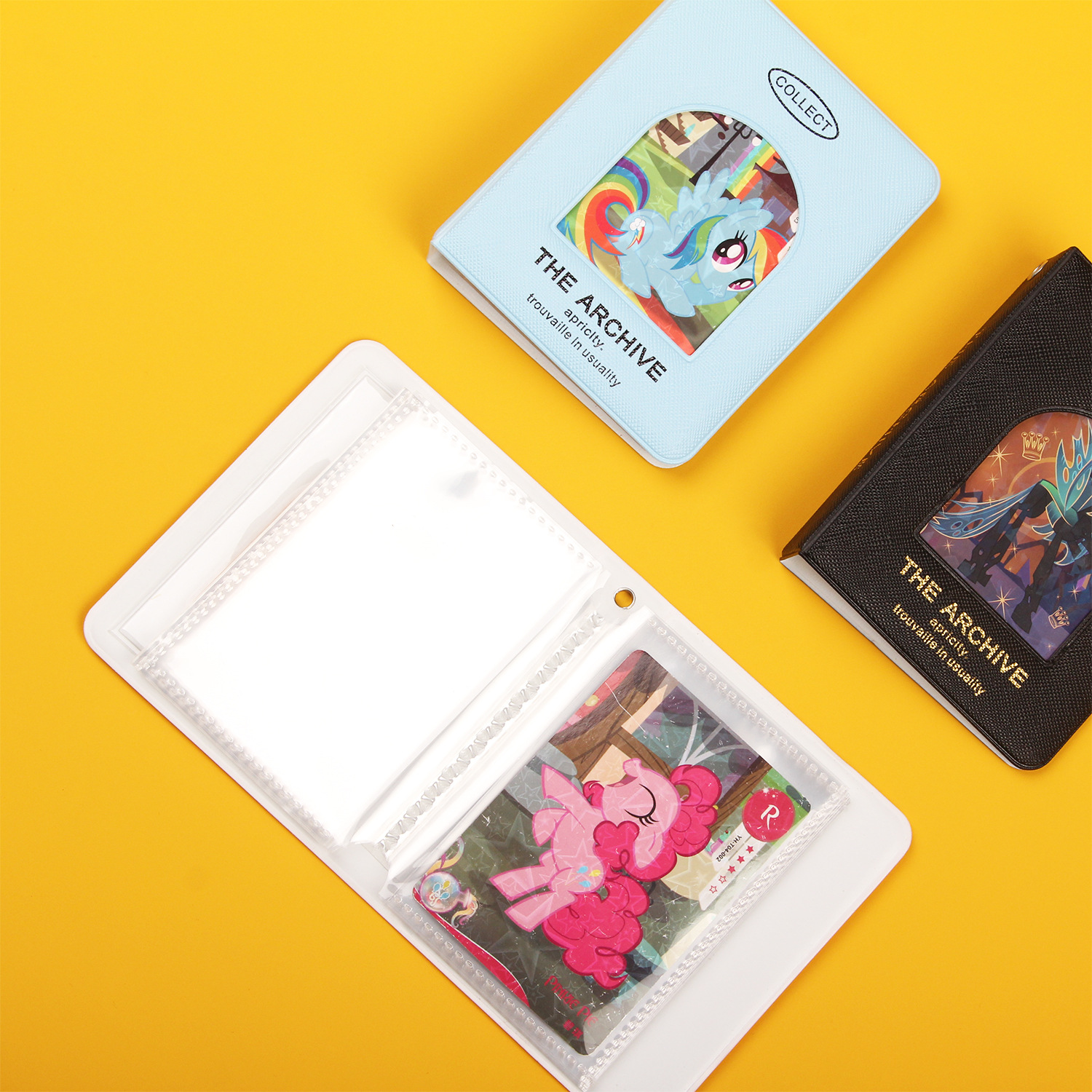 Ins Pony Polaroid Card Book Window Hollow 3-inch Mini Polaroid Card Tour Photo Solid Color Storage Album Card Bag