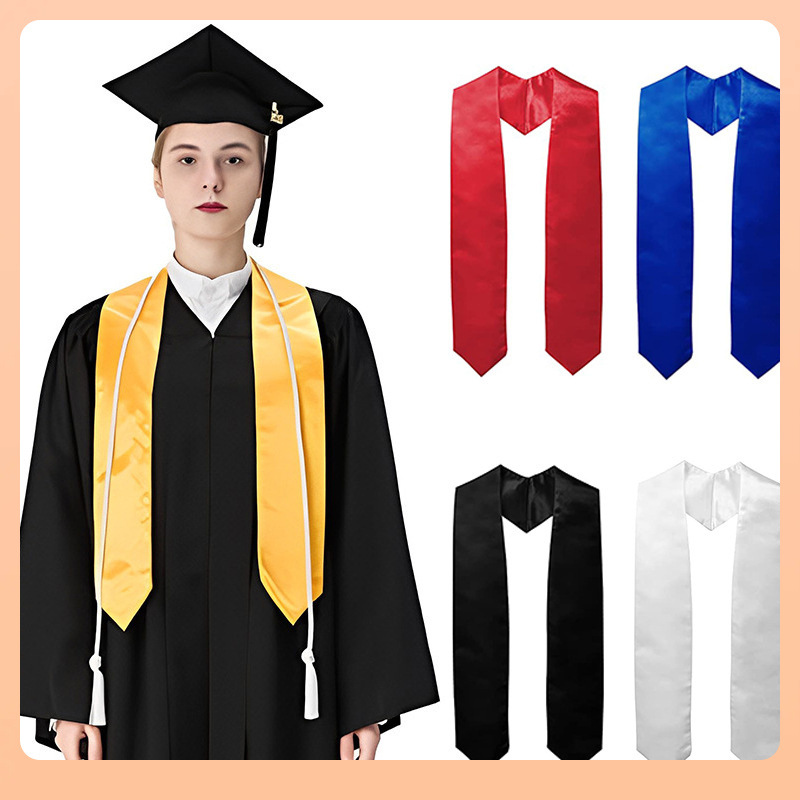 Выпускной сезон для старших классов, младших классов и университета, церемониальный пояс, однотонный, наградная шаль из шелка и атласа