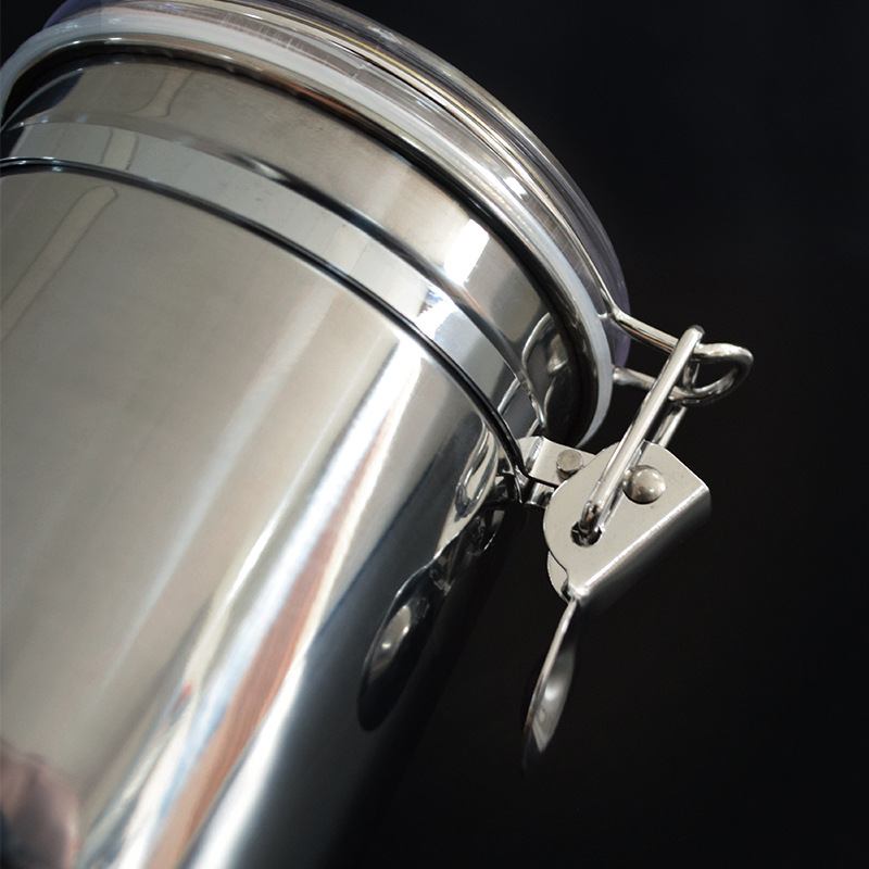 Stainless Steel Cigar Pipe Tobacco Can with Hygrometer, Cigar Humidifier, Gold and Silver Hygrometer