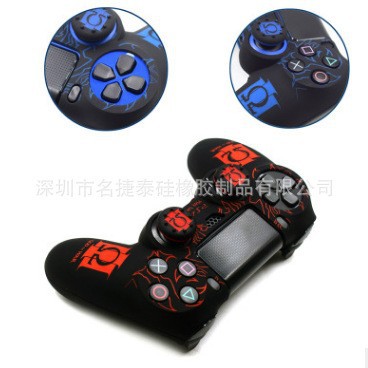 PS4 Handle Silicone Cover PS4 Handle Cover Silicone Protective Cover Laser-engraved Printed Handle Cover Non-slip Anti-Sweat