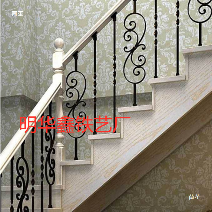 Mature wrought iron European style stair column flower handrail guardrail decoration iron flower piece enclosure railing balcony window bird cage accessories