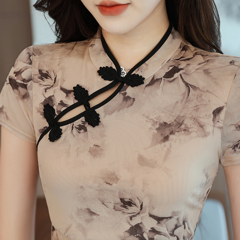 2525 New Foot Massage Technician Work Clothes Sexy Improved Cheongsam suit Bath Club SPA Work Clothes