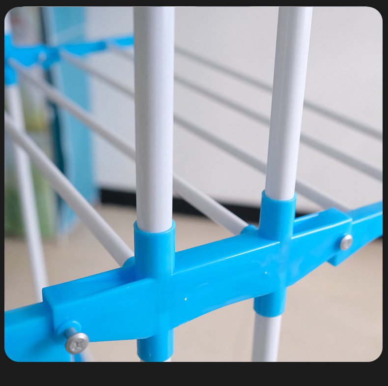 Simple Clothes Hanger Outdoor Balcony Multi-Functional Floor-Standing Multi-Layer Folding Towel Drying Rack Simple Clothes Drying Rack Wholesale