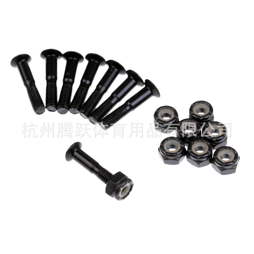 M5 skateboard bracket carbon steel bridge nail threading hexagon socket half cross tooth flat head surfboard countersunk nut hardware