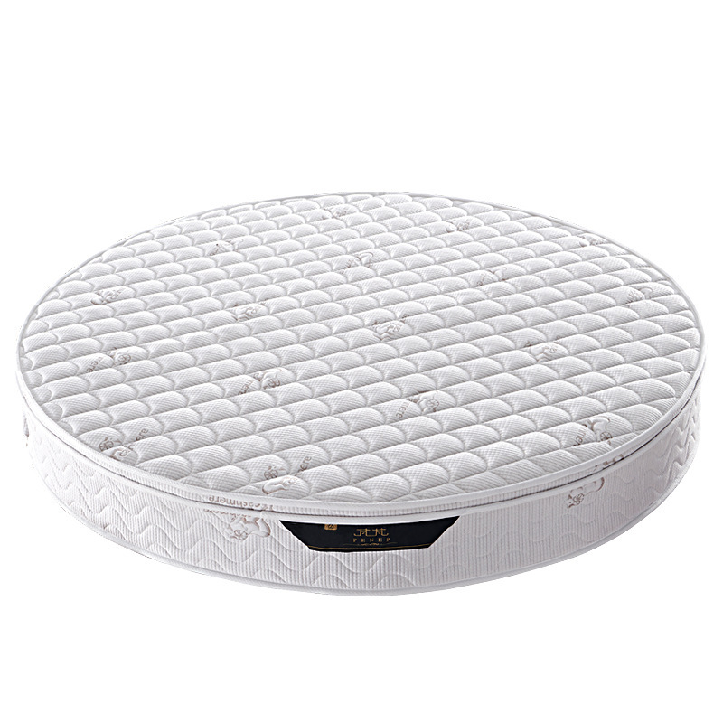Hotel Round Bed Mattress 2 Meters Foldableing Household Mattress Latex 3E Coconut Palm Round Mattress Plus Hard Artifact Thin Section