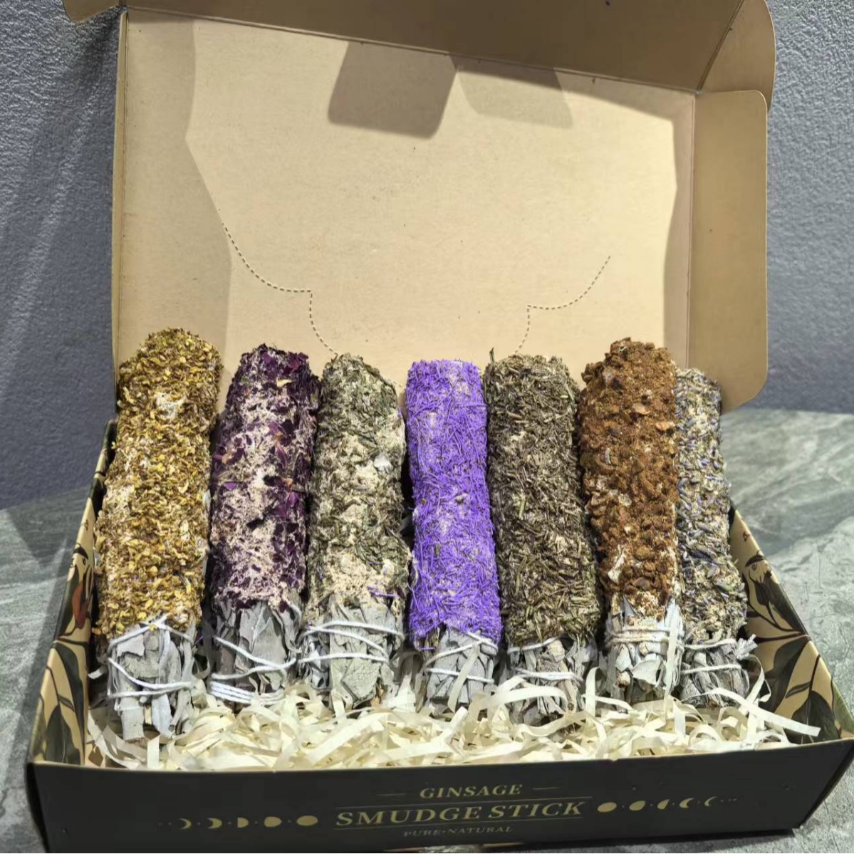 white sage peru holy wood blue sage cedar all kinds of tala abalone shell and so on white sage