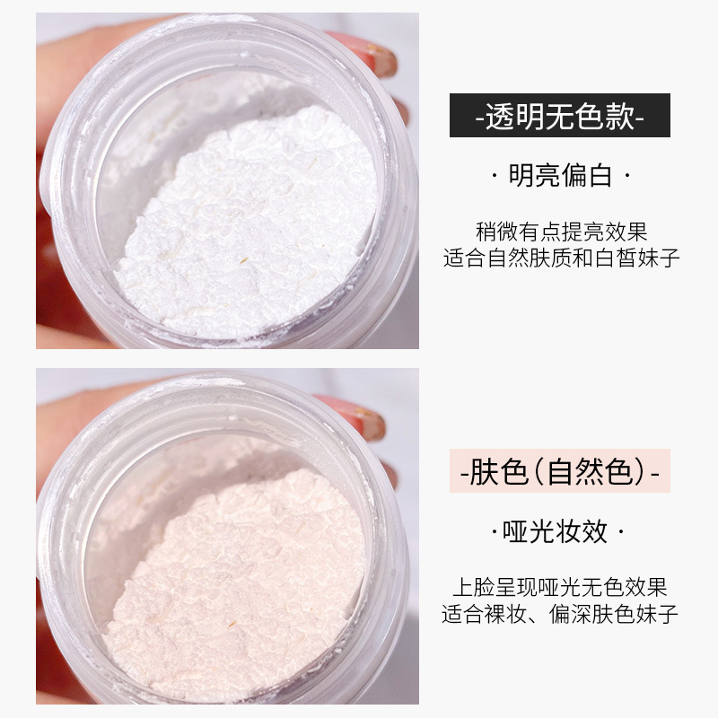 Meixier Black Pepper Loose Powder Setting Powder Long-Lasting Concealer Waterproof and Sweat-Proof Clear Natural Powder Cross-Border Makeup