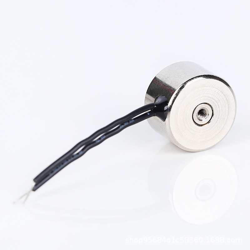 Factory Direct Sales Tiny Round Suction Cup Electromagnet Small Household Appliances Mini Button Electromagnet Coil Strong Suction 10N